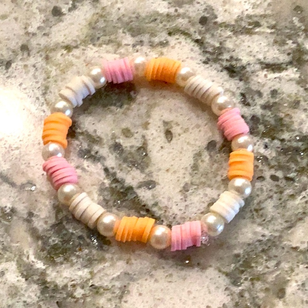 Clay bead bracelet